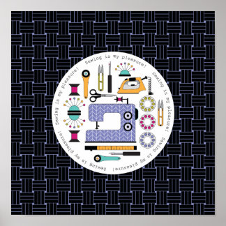Modernes Nähmuster Poster