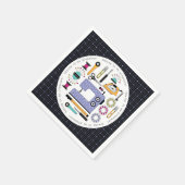 Modernes Nähmuster Serviette (Ecke)