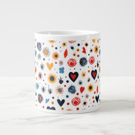 Modernes Nahtloses Batik-Muster Jumbo-Tasse
