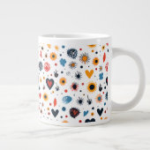 Modernes Nahtloses Batik-Muster Jumbo-Tasse (Rechts)
