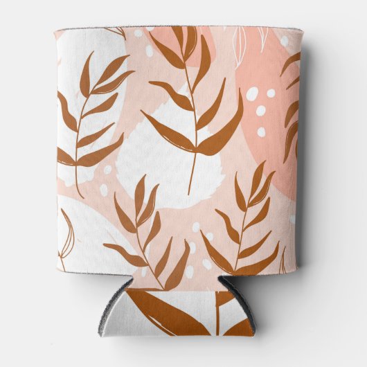 Modernes, nahtloses Blumenmuster, Vintag. Dosenkühler (Vorderseite)