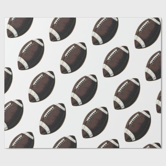 Modernes, nahtloses Muster amerikanischer Fußball Geschenkpapier (Flach)