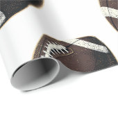 Modernes, nahtloses Muster amerikanischer Fußball Geschenkpapier (Rolleneckpunkt)