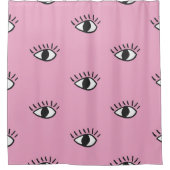 Modernes nahtloses Muster mit handgezogenen Augen  Duschvorhang (Vorderseite)