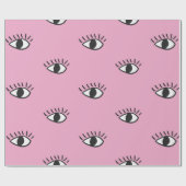 Modernes nahtloses Muster mit handgezogenen Augen Geschenkpapier (Flach)