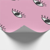 Modernes nahtloses Muster mit handgezogenen Augen Geschenkpapier (Ecke)