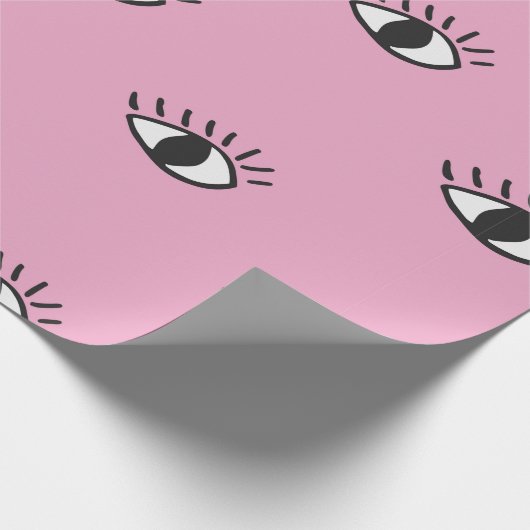 Modernes nahtloses Muster mit handgezogenen Augen Geschenkpapier (Ecke)