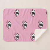 Modernes nahtloses Muster mit handgezogenen Augen Sherpadecke (Vorderseite (Horizontal))