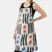 Modernes nahtloses Muster mit Streifen und Punkten Schürze (InSitu)