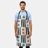 Modernes nahtloses Muster mit Streifen und Punkten Schürze (Getragen)