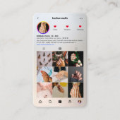 Modernes Nail Artist Gold Silver Instagram Grid Visitenkarte (Vorderseite)