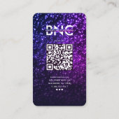 Modernes Nail Artist Instagram Lila Pink Glitzer Visitenkarte (Rückseite)