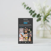 Modernes Nail Artist Nail Salon Monogram Instagram Visitenkarte (Stehend Vorderseite)