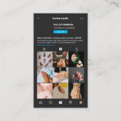 Modernes Nail Artist Nail Salon Monogram Instagram Visitenkarte (Vorderseite)