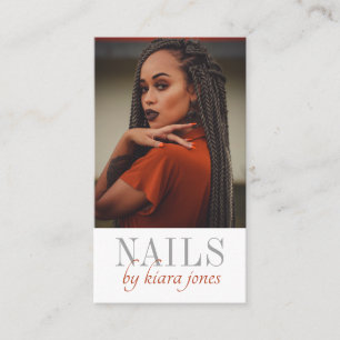 Modernes Nail Salon Foto Visitenkarte
