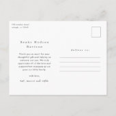 Modernes Name Foto Baby Vielen Dank Postkarte (Rückseite)