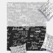 modernes Namensmuster in Halbschwarz Fleecedecke