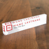 Modernes Namensplakette (Seite)