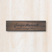 Modernes Namensschild Holzkörner rustikale Türschi (Vorderseite )