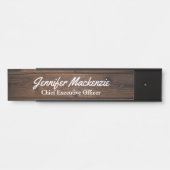 Modernes Namensschild Holzkörner rustikale Türschi (Vorderseite )