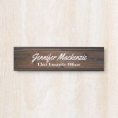 Modernes Namensschild Holzkörner rustikale Türschi (Vorderseite )