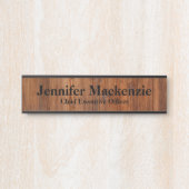 Modernes Namensschild Holzkörner rustikale Türschi (Vorderseite )