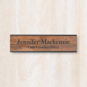 Modernes Namensschild Holzkörner rustikale Türschi (Vorderseite )