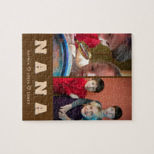 Modernes NANA-Puzzle mit Fotos der Enkelkinder Puzzle