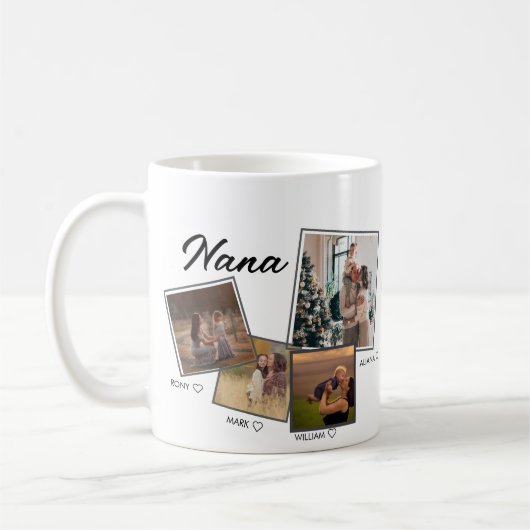 Modernes Nana-Script | Entenkinder - FotoCollage Kaffeetasse (Links)
