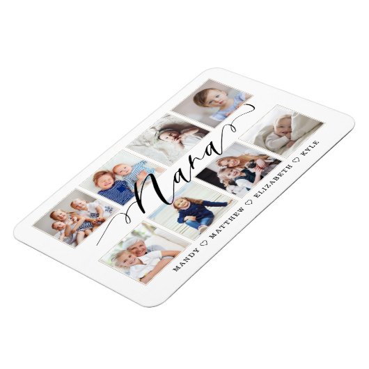 Modernes Nana-Script | Entenkinder - FotoCollage Magnet (Linke Seite)