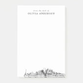 Modernes Nashville Berufliches Geschenk Personalis Post-it Klebezettel (Vorderseite)