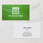 Modernes Natur-Grün verlässt Öko-Geschäfts-Karte Visitenkarte (Vorne/Hinten)