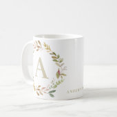 Modernes natürliches botanisches Foto Kaffeetasse (Vorderseite Links)