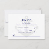 Modernes Nautic Anchor Wedding RSVP (Vorderseite)