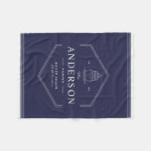 Modernes Nautical Family Beach Bootshaus Blue Fleecedecke (Vorderseite (Horizontal))