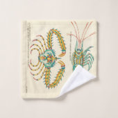 Modernes Nautical Lobster Bad Ocean Blue Bath Badhandtuch Set (Waschlappen)