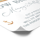 Modernes Nautical Sailboat Wie groß ist Mommys Bau Poster (Ecke)