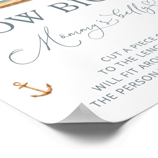 Modernes Nautical Sailboat Wie groß ist Mommys Bau Poster (Ecke)