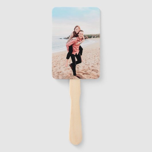 Modernes Nautical Seashell Foto Hochzeitsprogramm Fächer (Rückseite)