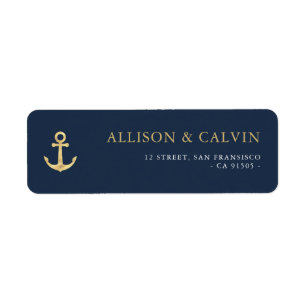 Modernes nautisches Adressetikett