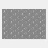 Modernes nautisches Seepferd Badezimmer Marine Gra Geschenkpapier Set (Vorderseite 2)