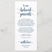 Modernes Navy Blau, Place Setting Dankeschön Karte (Vorderseite)