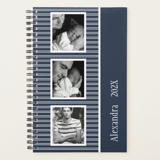 Modernes Navy Blue 3 Foto 2023 Custom Planer (Vorderseite)