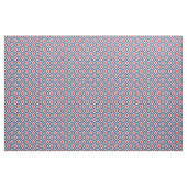 Modernes Navy Blue and Red Ikat Muster Stoff (Yard (91,4 cm))