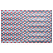 Modernes Navy Blue and Red Ikat Muster Stoff (Fat Quarter (45,7 x 55,9 cm))