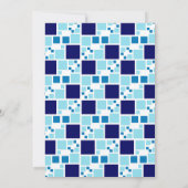 Modernes Navy Blue Digital Frame Foto Geburtstag Einladung (Rückseite)