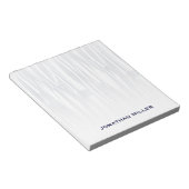 Modernes Navy Blue Geometric Muster Personalisiert Notizblock (angewinkelt)