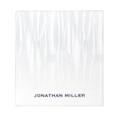 Modernes Navy Blue Geometric Muster Personalisiert Notizblock (Vorderseite)