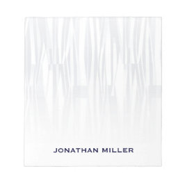 Modernes Navy Blue Geometric Muster Personalisiert Notizblock