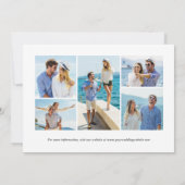 Modernes Navy Blue Gold Agate 5-Foto Save the Date Einladung (Rückseite)